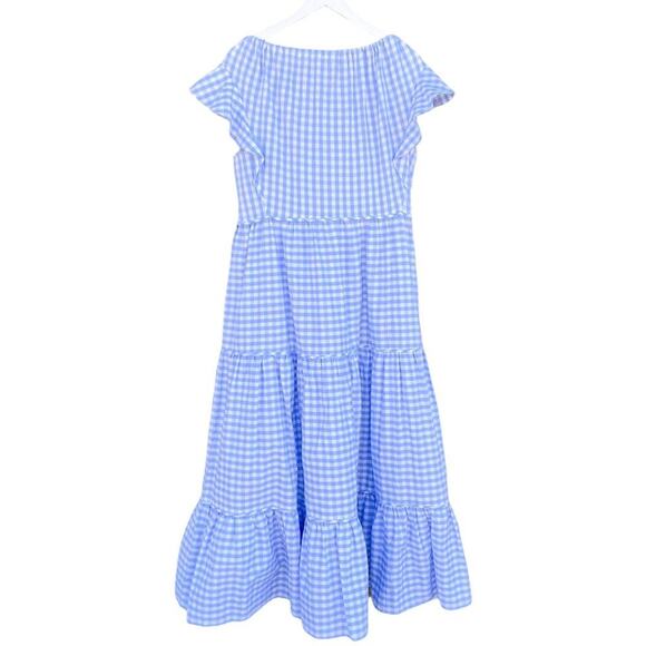 Ephemera Trapezee Maxi Dress Sky Gingham - Picture 5 of 8